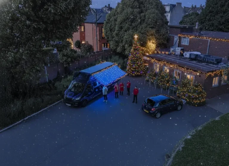gaming bus Christmas party set-up