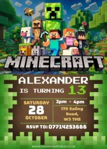 Minecraft party invite